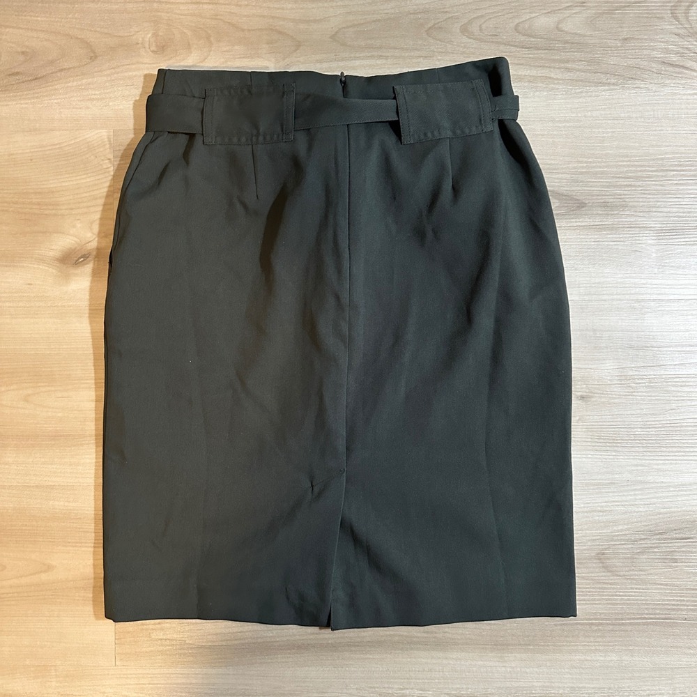 Banana Republic‎ 4Petite Olive Green Tie Waist Pencil Skirt Career Business - Picture 9 of 12